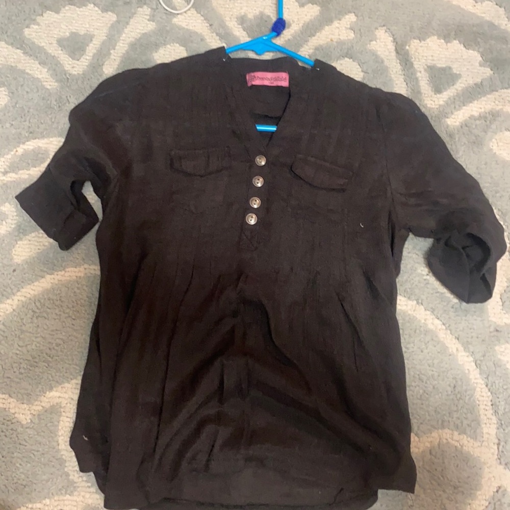 Girls medium black blouse